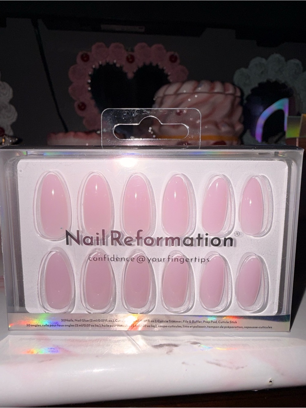 Nail Reformation Light Pink Medium Almond Press-On Nails